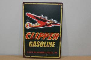 lot 171 image: Novelty Metal Sign -Clipper Gasoline