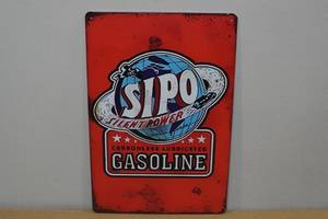 lot 172 image: Novelty Metal Sign -Sipo Gasoline