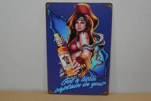lot 179 image: Novelty Metal Sign -Captain Morgan
