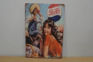 lot 180 image: Novelty Metal Sign -Pepsi