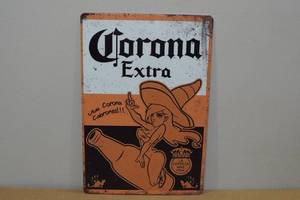 lot 182 image: Novelty Metal Sign -Corona