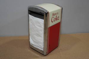 lot 203 image: Vintage Look Coca-Cola Napkin Dispenser