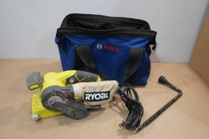 lot 249 image: Ryobi Corded 3x18 Portable Belt Sander