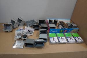 lot 252 image: Assorted Electrical Materials -Outlet Boxes, Cover, GFIs