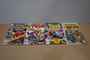 lot 274 image: Vintage Marvel Comic Books -Captain America, Thor, Iron Man