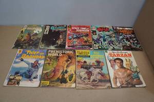 lot 278 image: Vintage Comic Books -Tarzan, Space Family Robinson, Ghostly Tales