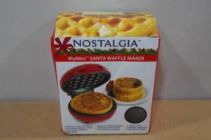 lot 295 image: Nostalgia Mini Santa Waffle Maker