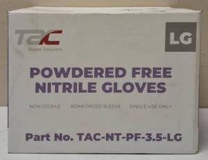 lot 7 image: GLOBAL SOLUTIONS TAC BRAND- POWDER Free Nitrile Gloves (10 Boxes) SIZE LG