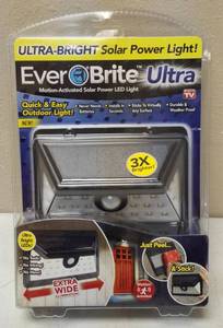 lot 29 image: Ever Brite Ultra   NEW  Motion-Activated Solar Powered LED Light