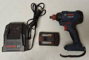 lot 51 image: Bosch Set  14 HEX 12 Square Drive Impact Gun(1) 18V Battery (1) 18V Charger
