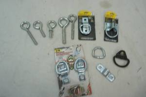 lot 208 image: d-rings, anchor ring kit and eye bolts