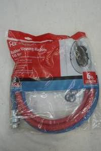 lot 219 image: NEW rubber washing machine fill hose 38x6, 2 pack
