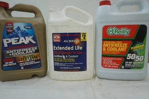 lot 343 image: Antifreeze coolant, some full, some not