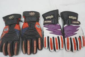 lot 347 image: Polaris Leather Snowmobile gloves. 2 sets
