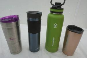 lot 423 image: stainless coffee mugswater bottles. Contigo. Bubba. ThermoFlask.