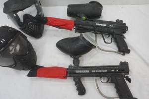 lot 484 image: Tippmann paintball guns , masks