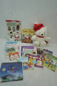 lot 59 image: 1996 Santa Bear(10th Anniversary) and many childrens books