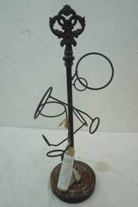 lot 100 image: vintage looking wine holder 2 tall