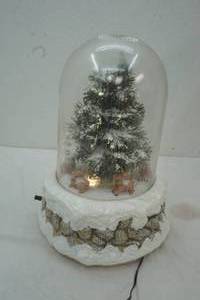 lot 101 image: large plug-in snow globe 1 tall