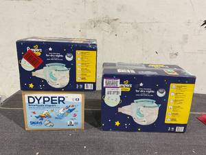lot 110 image: LOT OF 3 Baby Diapers