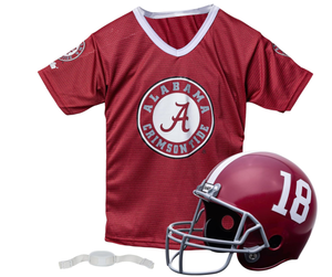 lot 206 image: Franklin Sports NCAA Kids Football Helmet  Jersey Sets - College Uniform  Helmet Sets for Boys & Girls-Toy Kids Costume Set, Size M