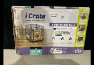 lot 305 image: MidWest Homes for Pets Newly Enhanced Single Door iCrate Dog Crate