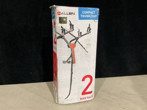 lot 318 image: Allen Sports Ultra Compact Folding 2-Bike Trunk Mount Rack, Model MT2-B