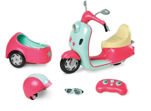 lot 128 image: My Life As RC Scooter with Detachable Sidecar, for 18 Doll, Multi-Color, Children Age 5