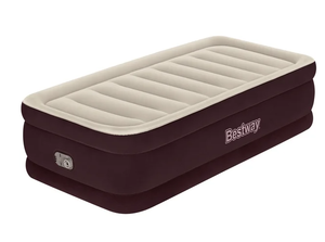 lot 134 image: Bestway Maroon Tritech Airbed Twin 20 with built-in AC pump
