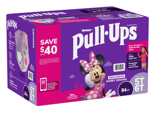 lot 136 image: Huggies Pull-Ups Training Pants for Girls 5T-6T (50 lbs.) 84 Count