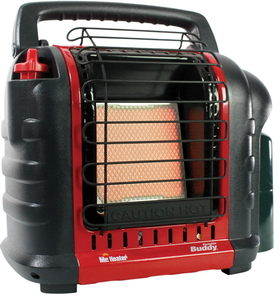 lot 503 image: Mr. Heater Portable Buddy Heater MH9BX 4,000-9,000 BTU - Red, Black