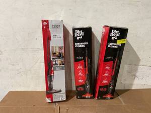 lot 213 image: LOT OF 3 Dirt Devil Vacuum Cleaners