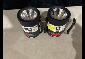 lot 581 image: LOT OF 2 NEBO BIG POPPY Rechargeable Flashlight and Lantern with Power Bank  300 Lumen Lantern 120 Lumen Spot Light
