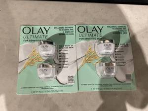 lot 582 image: LOT OF 2 Olay Ultimate Soothing Face Moisturizer Fragrance-Free 1.7 Ounce