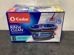 lot 522 image: LOT of 2 O-Cedar EasyWring RinseClean Microfiber Spin Mop & Bucket Floor Cleaning System
