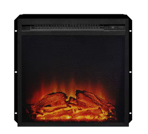 lot 431 image: Ameriwood Home 18 in. x 18 in. Mesh Front Electric Fireplace Insert, Black