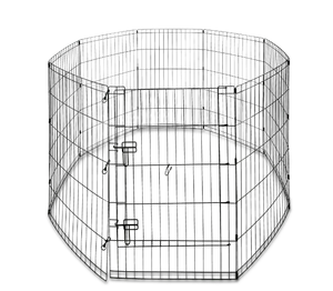 lot 432 image: Vibrant Life 8-Panel Customizable Pet Exercise Playpen with Door, 36 in, for Dogs Up to 70 lbs