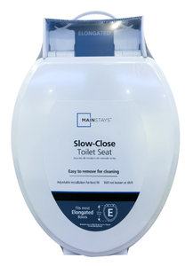 lot 445 image: LOT of 2 Mainstays Elongated Slow-Close Toilet Seat in White