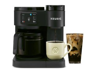 lot 486 image: Keurig K-Duo Essentials, Hot & Iced Single-Serve K-Cup Pod Coffee Maker & Carafe, Black
