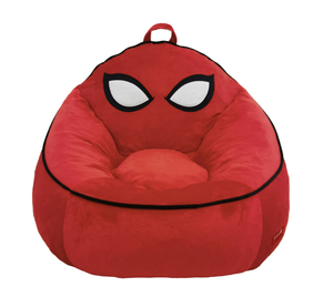 lot 530 image: Marvel Spiderman Compressed Foam Bean Bag Chair for Kids, Red