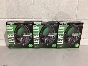 lot 433 image: LOT of 3 RIG 400HX Camo Stereo Gaming Headset for Xbox One