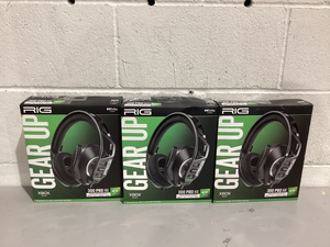 lot 435 image: LOT of 3 RIG 400HX Camo Stereo Gaming Headset for Xbox One
