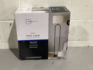 lot 496 image: Mainstays 64 Dual Pole Arch Metal Floor Lamp