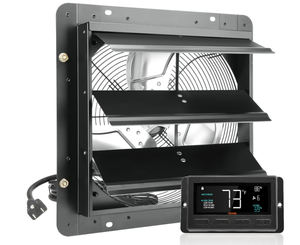 lot 71 image: VEVOR 14 Exhaust Fan with Temperature Humidity Controller, 1513 CFM, 10-Speed Adjustable Wall Mount Attic Fan