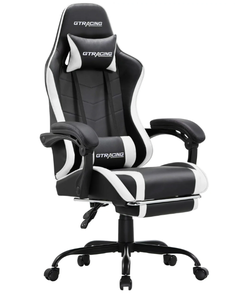 lot 79 image: GTRACING GTWD-200 Ergonomic Gaming Chair with Adjustable Pillows and Footrest