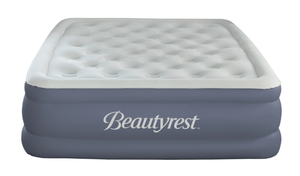 lot 91 image: Queen Size Beautyrest Sensalux 18 Inflatable Air Bed Blow up Mattress with Built-in Pump