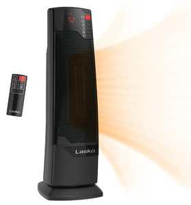 lot 97 image: Lasko 22 1500W Oscillating Ceramic Tower Space Heater with Remote, CT22835