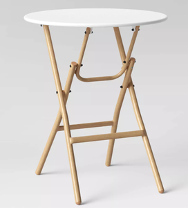 lot 298 image: French Cafe Folding Round Patio Bistro Table - Threshold