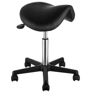 lot 338 image: VEVOR Saddle Stool with Wheels, 400 LBS Weight Capacity Ergonomic Rolling Saddle Stool