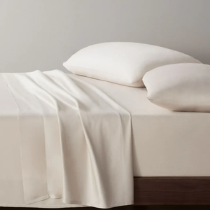 lot 399 image: 4PCS Full Size Allswell Soft & Silky Cream Glaze Viscose from Bamboo Sateen Bed Sheet Set